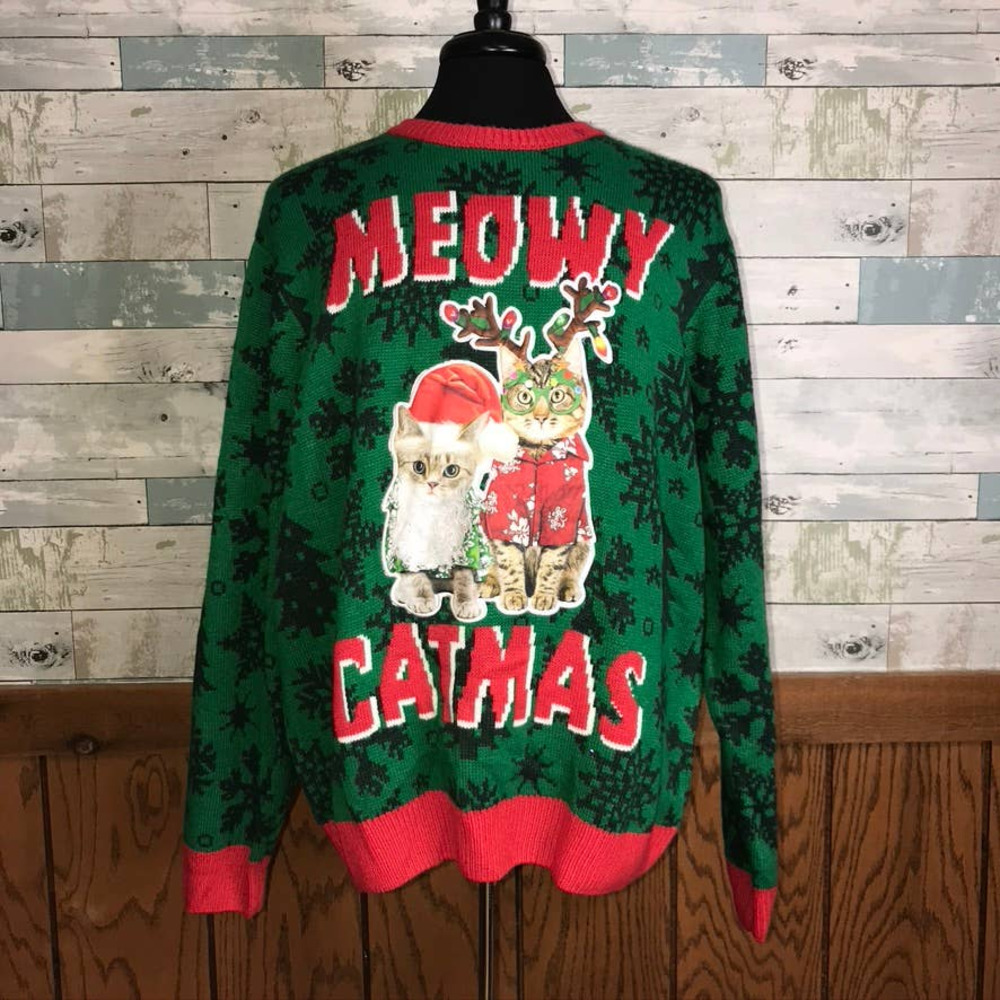 Ugly Christmas Sweater Cat  2XL #551